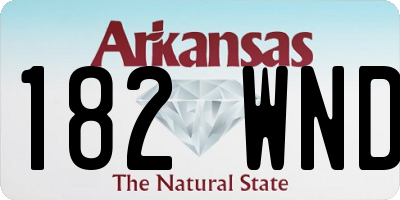 AR license plate 182WND