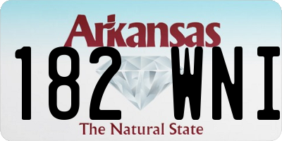 AR license plate 182WNI