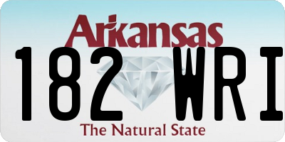 AR license plate 182WRI