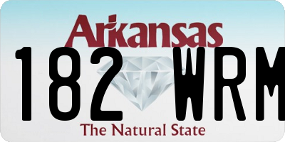 AR license plate 182WRM