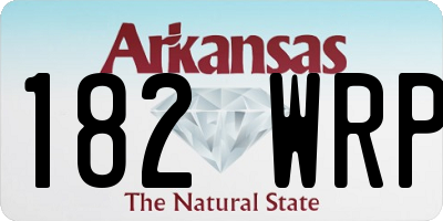 AR license plate 182WRP