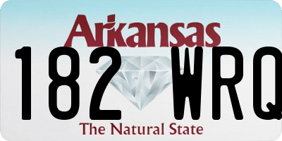 AR license plate 182WRQ