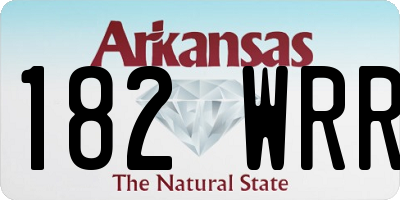 AR license plate 182WRR