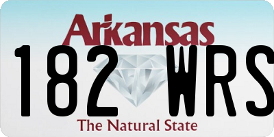 AR license plate 182WRS