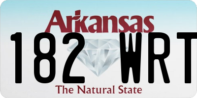 AR license plate 182WRT