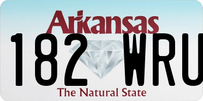 AR license plate 182WRU