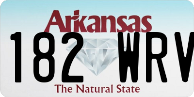 AR license plate 182WRV