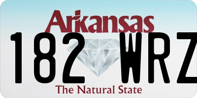 AR license plate 182WRZ