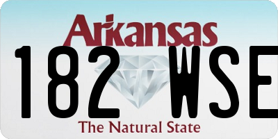 AR license plate 182WSE