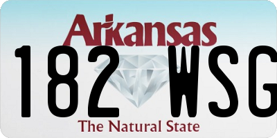 AR license plate 182WSG