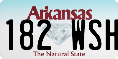 AR license plate 182WSH
