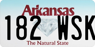 AR license plate 182WSK
