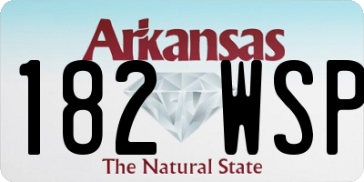 AR license plate 182WSP
