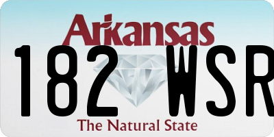 AR license plate 182WSR