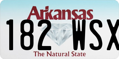 AR license plate 182WSX