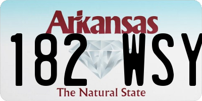 AR license plate 182WSY