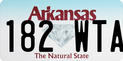 AR license plate 182WTA