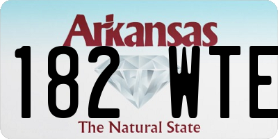 AR license plate 182WTE