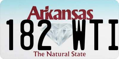 AR license plate 182WTI