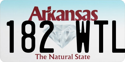 AR license plate 182WTL