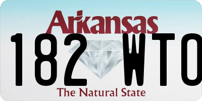 AR license plate 182WTO