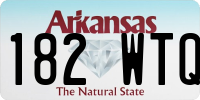 AR license plate 182WTQ