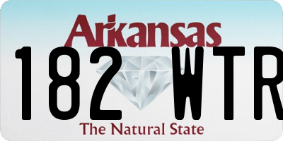 AR license plate 182WTR