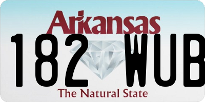 AR license plate 182WUB