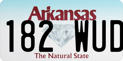 AR license plate 182WUD