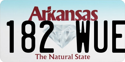 AR license plate 182WUE