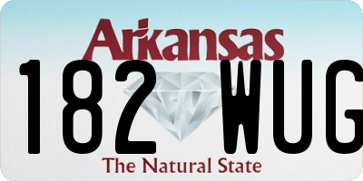 AR license plate 182WUG