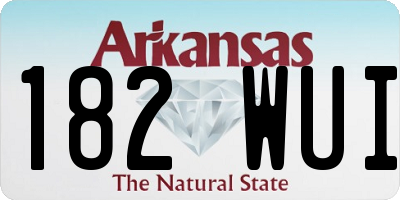 AR license plate 182WUI