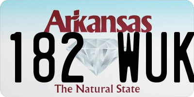 AR license plate 182WUK