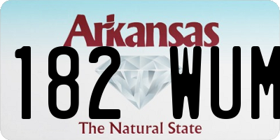 AR license plate 182WUM