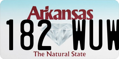 AR license plate 182WUW