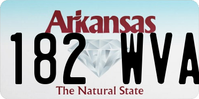 AR license plate 182WVA