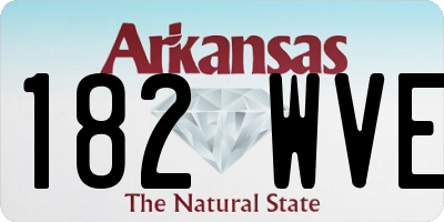 AR license plate 182WVE