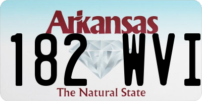 AR license plate 182WVI