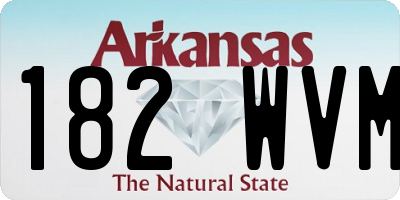 AR license plate 182WVM