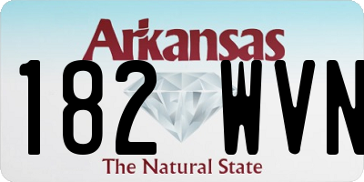 AR license plate 182WVN