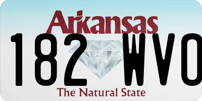 AR license plate 182WVO