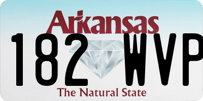 AR license plate 182WVP