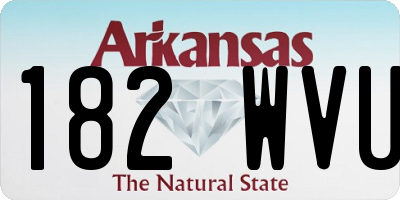 AR license plate 182WVU