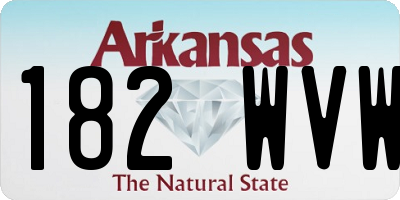 AR license plate 182WVW