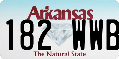 AR license plate 182WWB