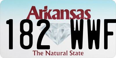 AR license plate 182WWF