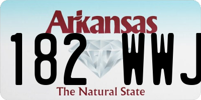 AR license plate 182WWJ