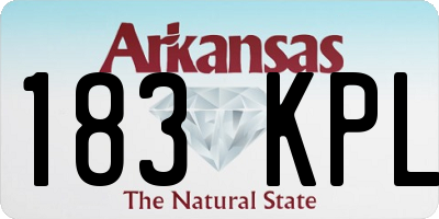 AR license plate 183KPL