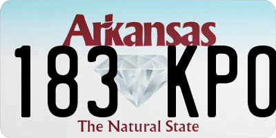 AR license plate 183KPO