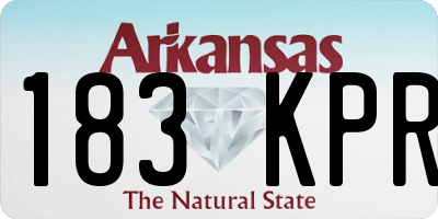 AR license plate 183KPR